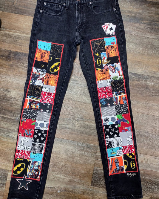 Patched Jeans